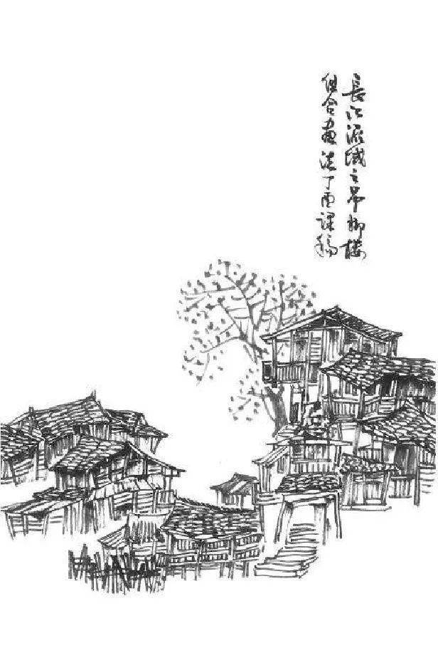 山水畫技法點景建築