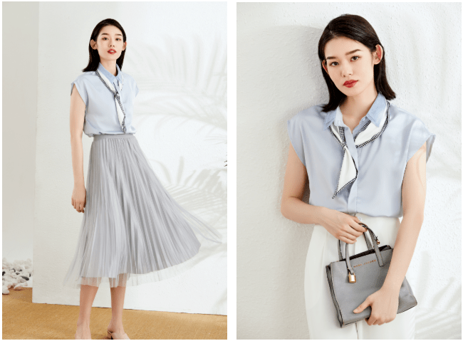 夏天|穿上瘦成纸片人的法式衬衫,优雅简约,舒适凉爽,限时送丝巾