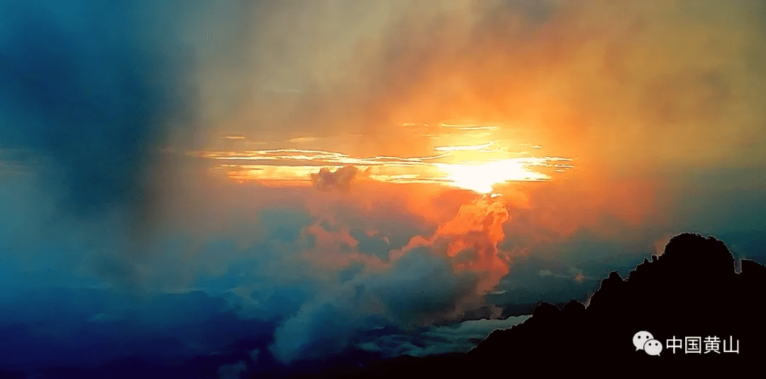 黄山朝霞醉晨曦恢弘落日惊游人