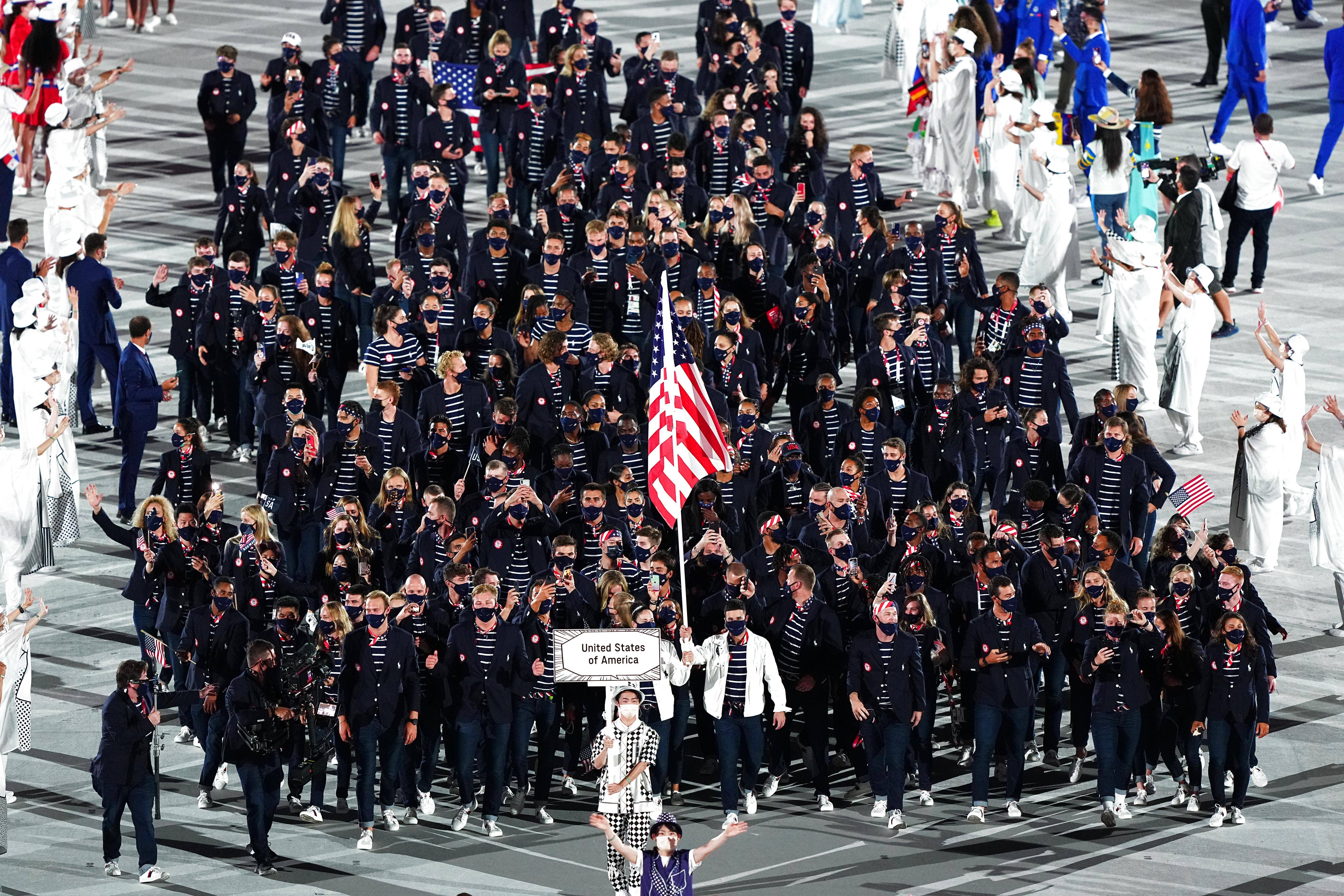 东京奥运会美国队入场图片
