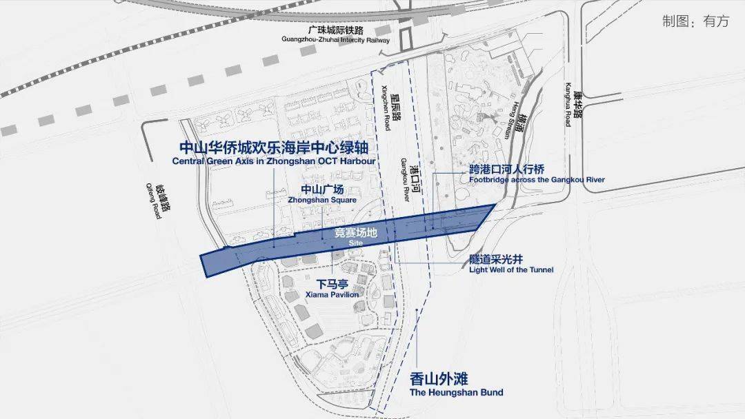 20万奖金 学生专属:中山华侨城欢乐海岸中心绿轴公共空间设计竞赛报名