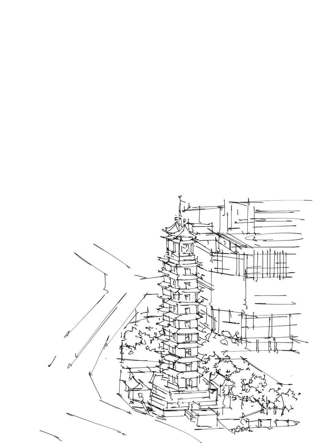 郑州标志性建筑手绘图图片