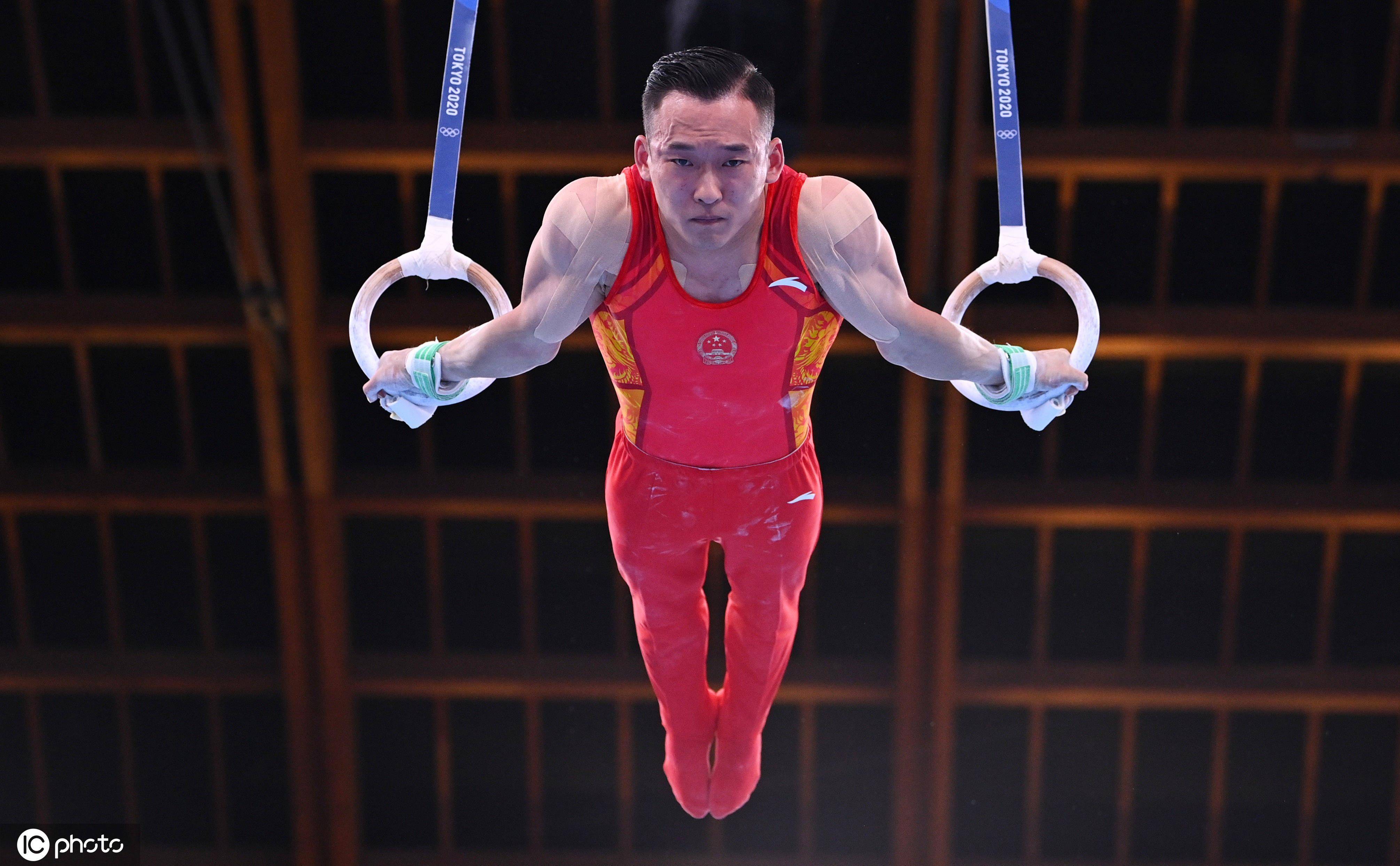 体操男子全能肖若腾交出完美表现为中国队拿下一枚银牌
