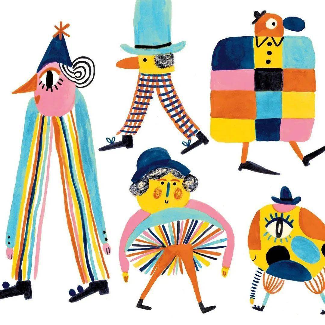 在jana glatt的笔下,所有的事物都可以用简单的色块加线条的方式来