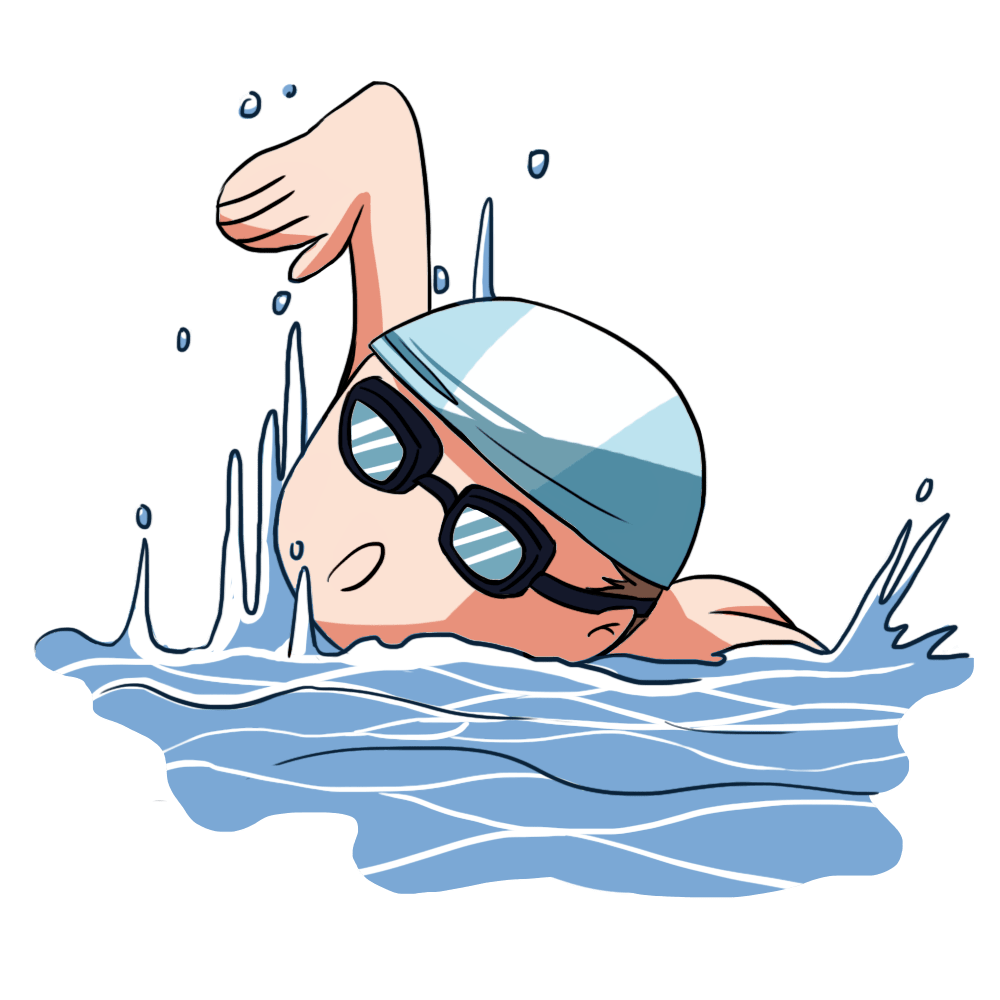 游泳教练 卡通图图片