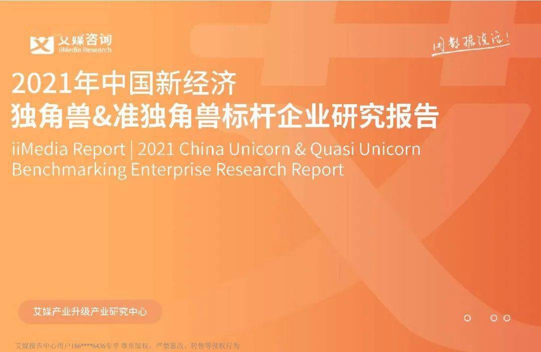 2021中国新经济独角兽准独角兽标杆企业研究报告ppt