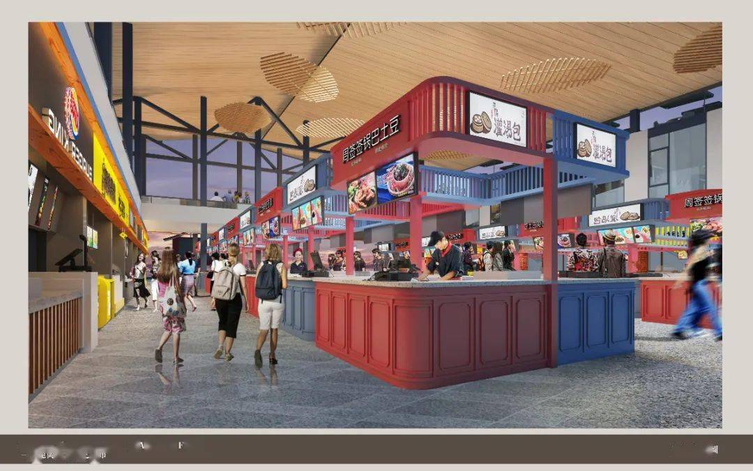 效果图计划于11月前后建设完成正在建设台湾美食集市目前,龙岗夜市a区