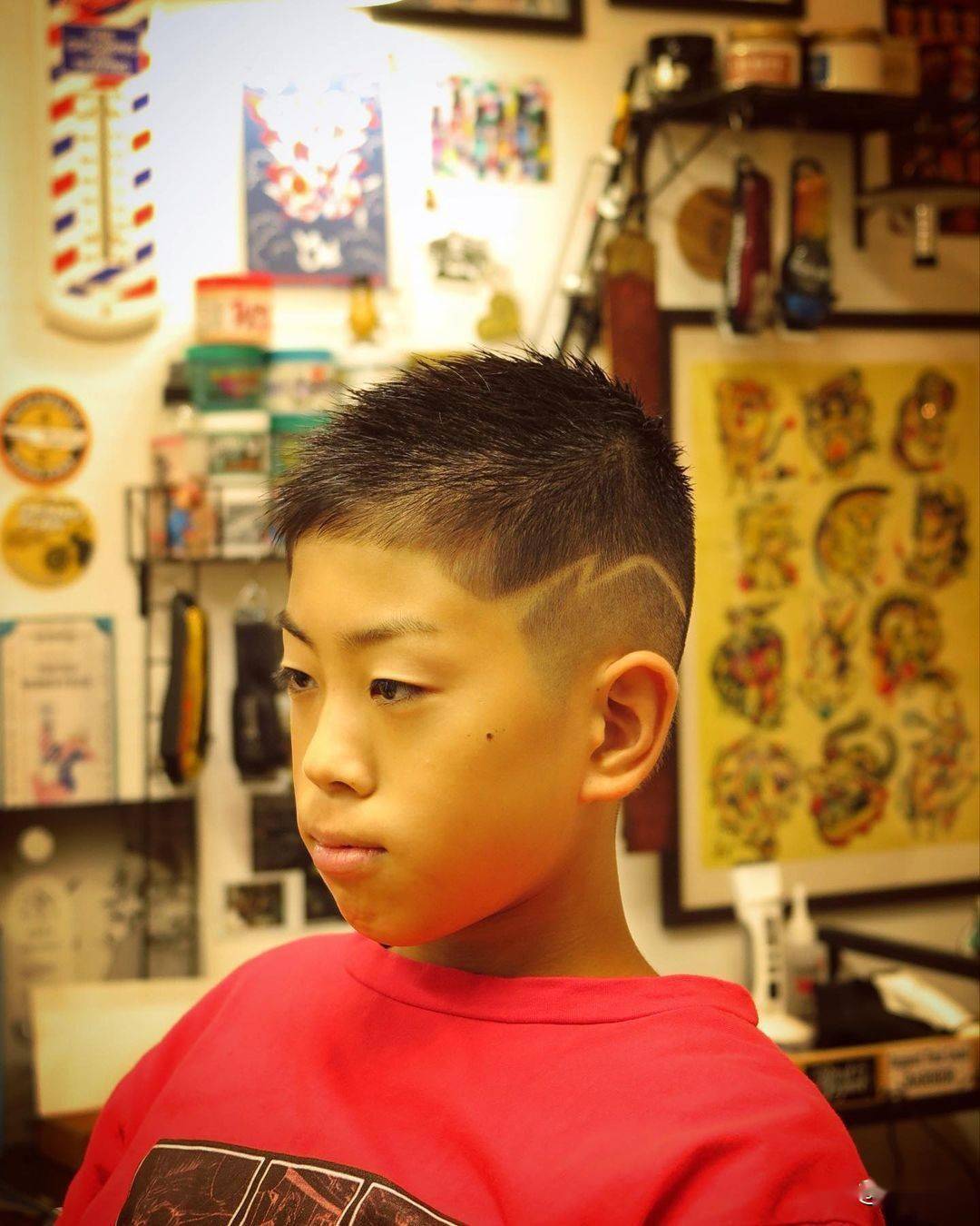 男童毛刺发型图片图片