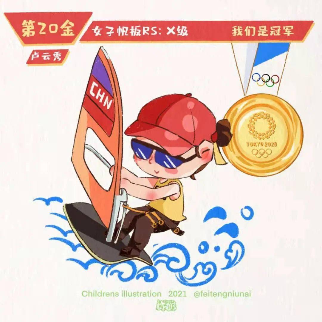 金牌|萌化了！银川女插画师为奥运冠军创作系列漫画！
