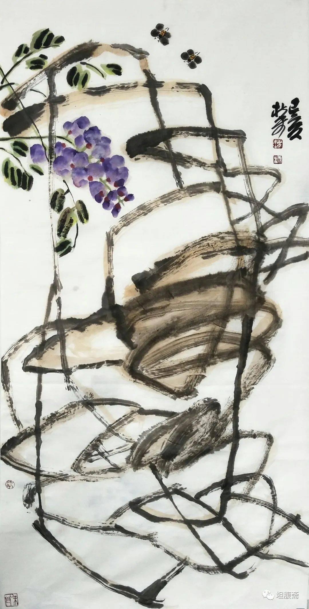 简约疏朗,大气豪迈 ___杜未的大写意花鸟画_作品