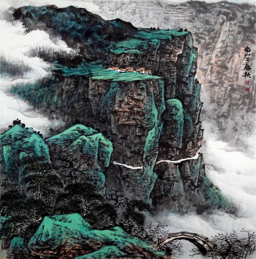 清幽远静品味赵春秋山水画中的松树