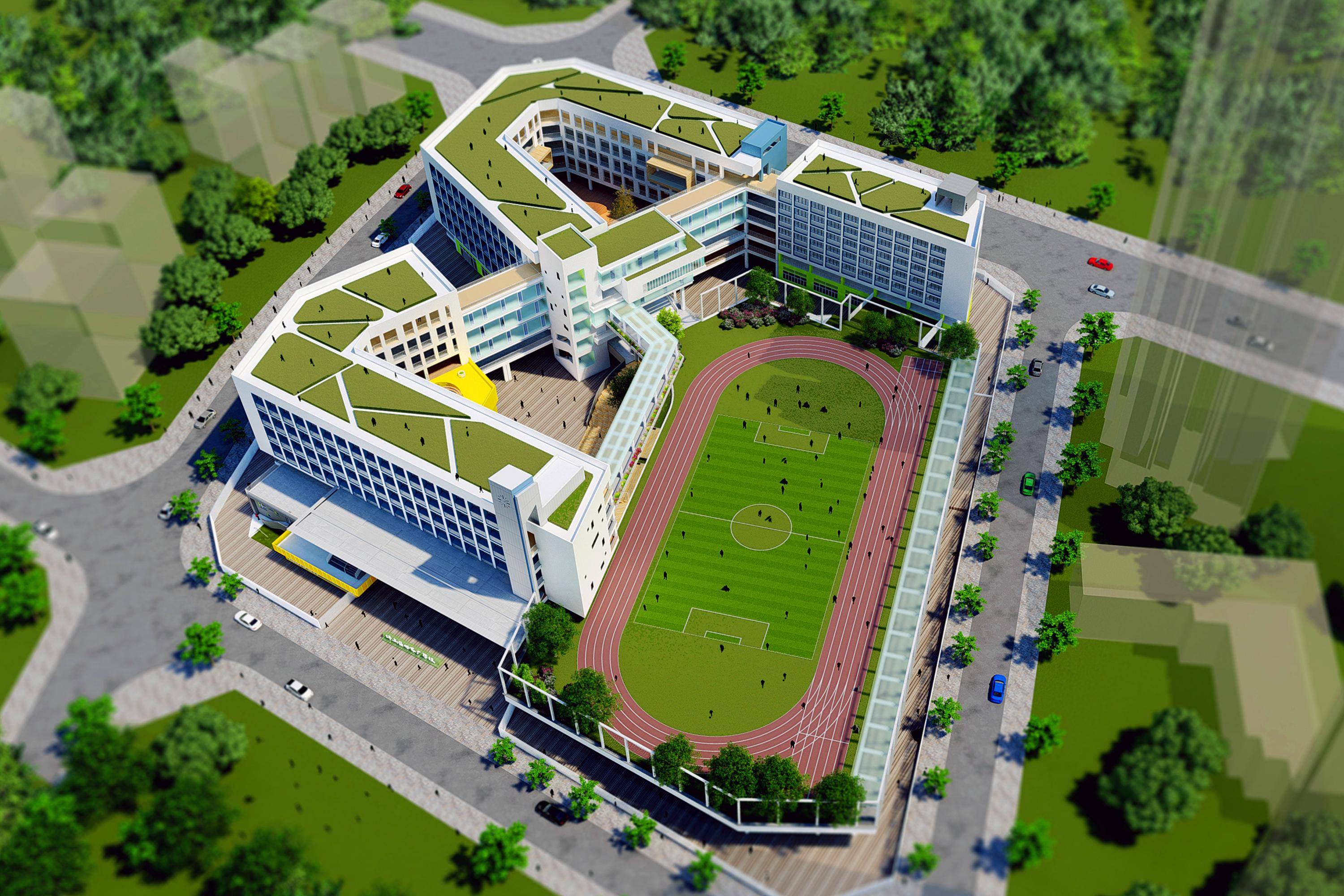 学校位于坪山区坪山街道六联社区金碧路与洋岭路交汇处东南角,规划办