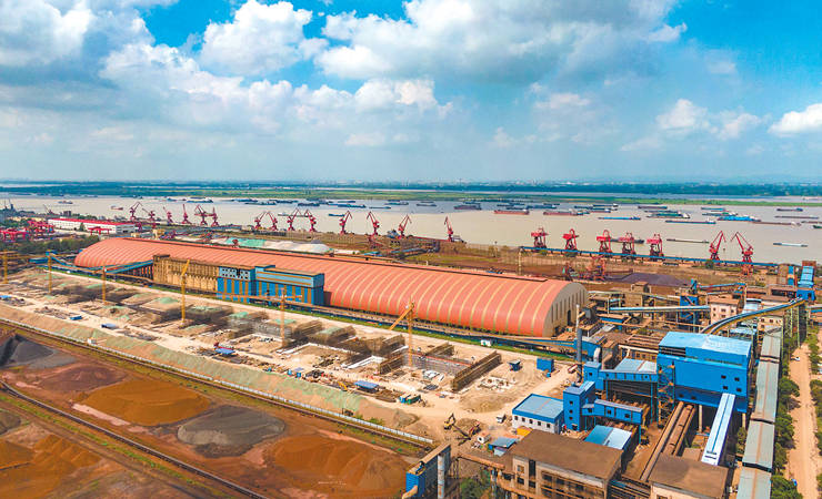 宝武马钢原料场环保升级