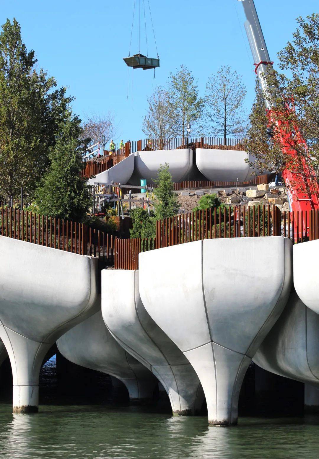 鬼才heatherwick纽约飘浮公园正式开放建造过程曝光