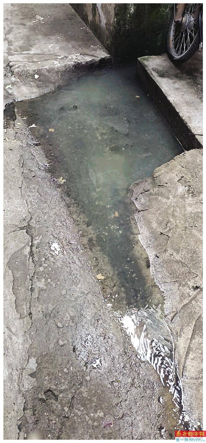 海珠庄头村管道堵塞近一月 雨天污水浸街臭味熏天