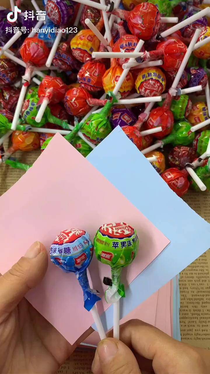 棒棒糖花束手工制作199颗棒棒糖包起来