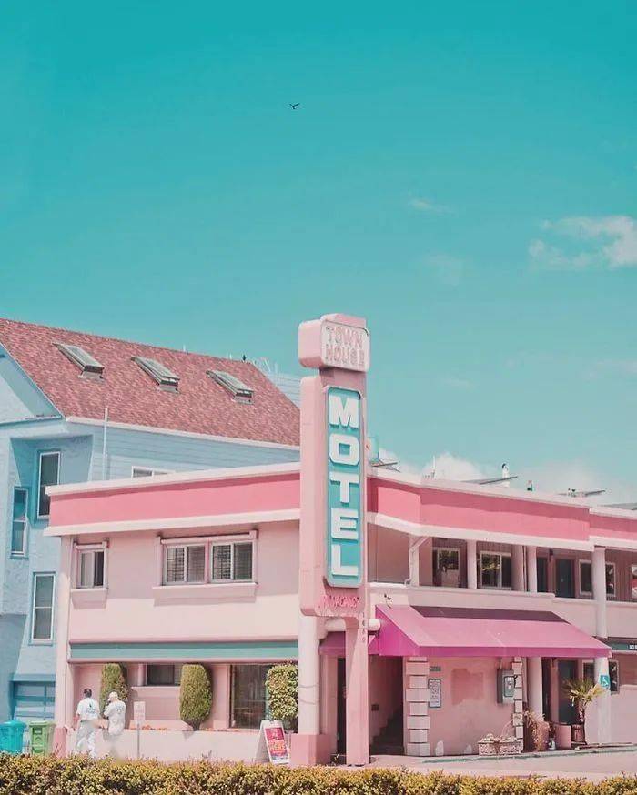 换上粉彩滤镜的旧金山糖果色风景