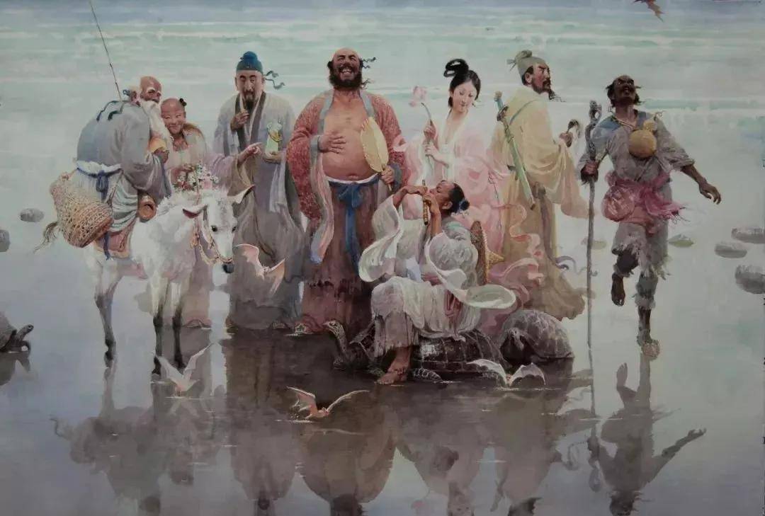 黄中羊水彩画作品欣赏