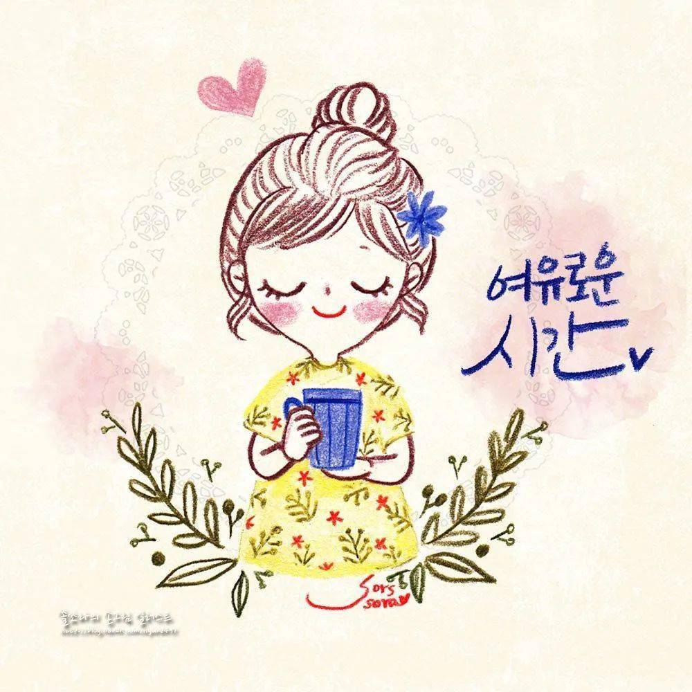 萌爆彩铅小仙女简笔画,超q的小清新