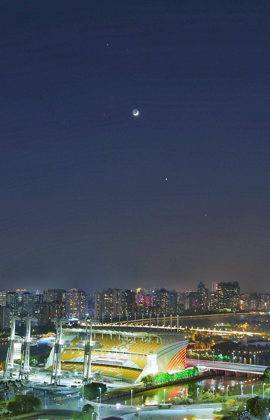 (图为:去年广州天空上演四星连珠天文现象)