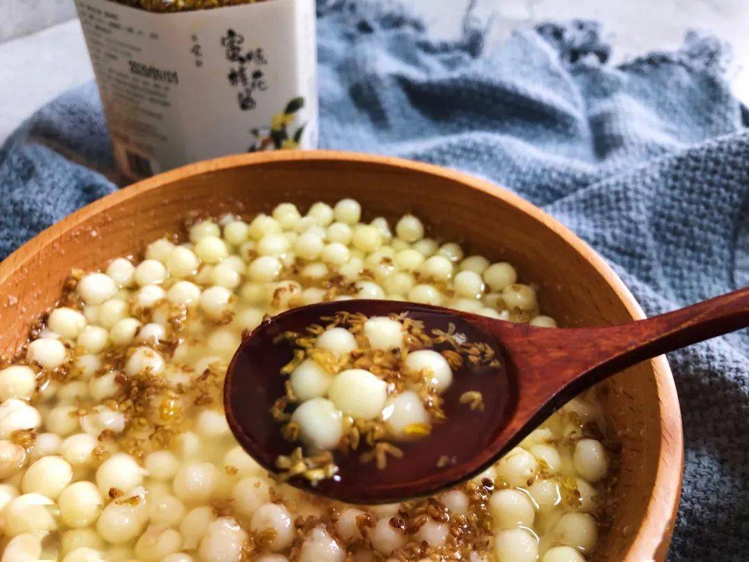 桂花糖水鸡头米苏州人的秋天