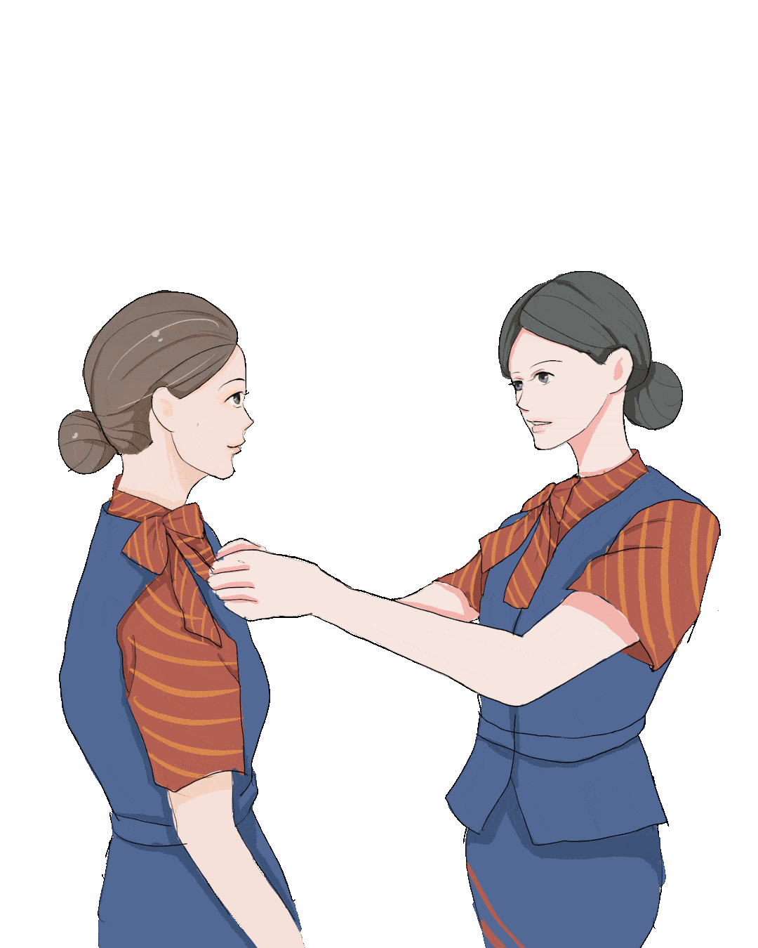 列车乘务员们的ab面有点可爱