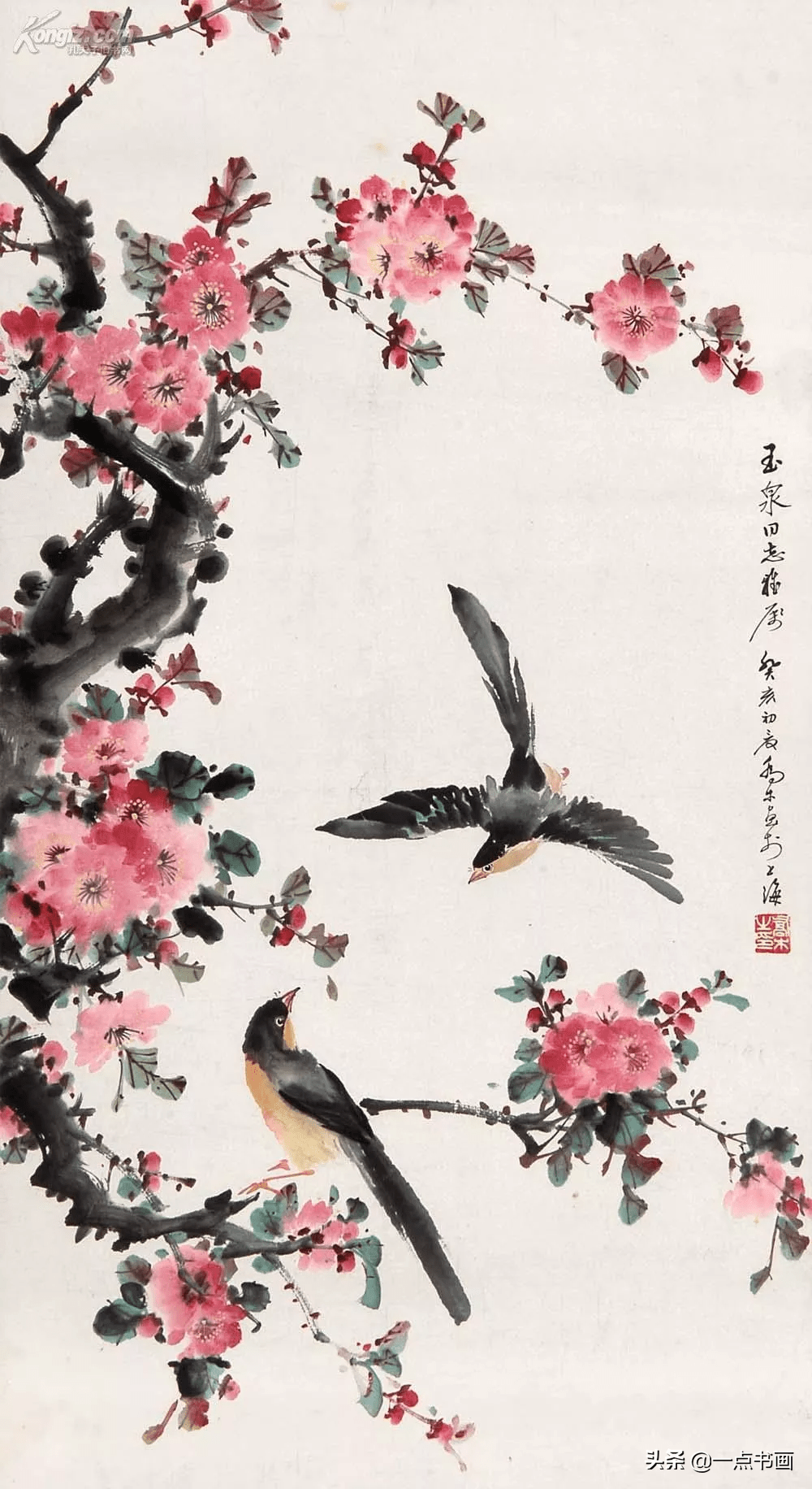 二十世纪八十年代,他创作了大幅国画长卷《百鸟图》,世所罕见.