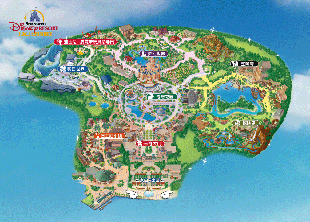 东京迪士尼平面图图片