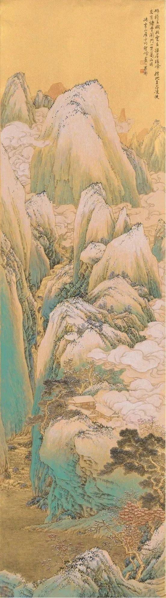 这组青绿山水精密严谨设色雅致好美