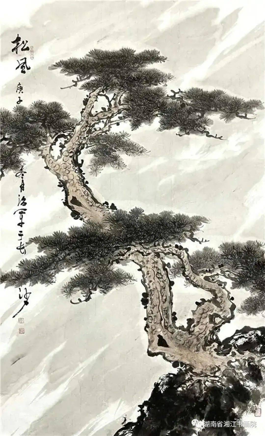 书画艺术1595期画家童治军墨染松涛风入骨苍碧凌空自从容