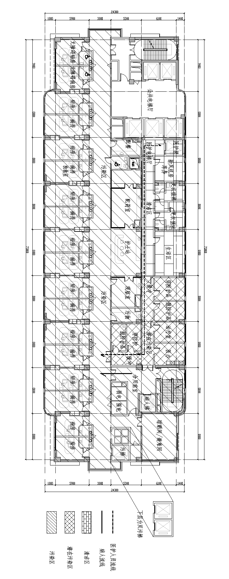 平面布局笔者所在的单位在疫情期间参与了全国多家医院扩建及改建传染