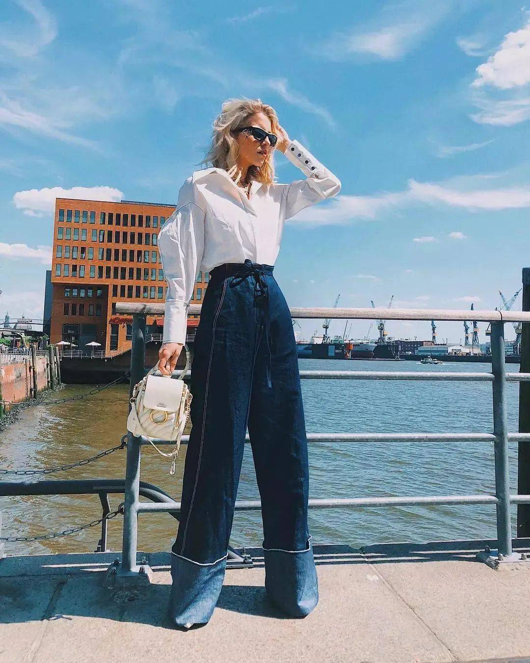 视觉|“衬衫 + 阔腿裤”才是真爱CP呀，夏末初秋就这样穿!