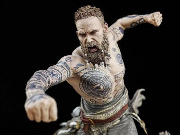 p1s战神光明之神巴德尔雕像猛男硬汉vs奎爷