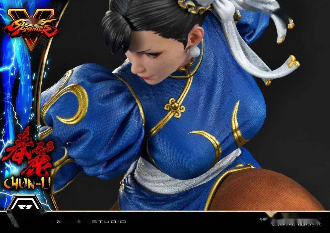 雕像华丽女警登场prime1studio新品14街霸5春丽bonus版全身像官图