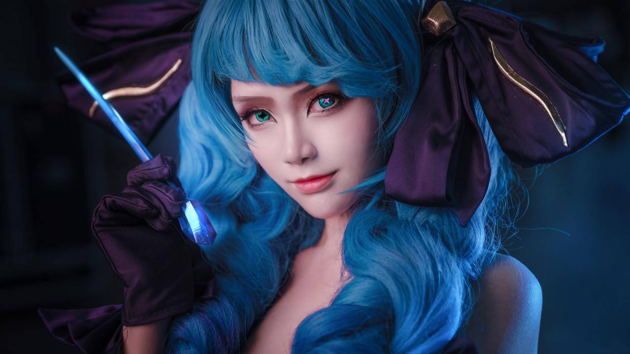 cos场照英雄联盟灵罗娃娃格温cosplay
