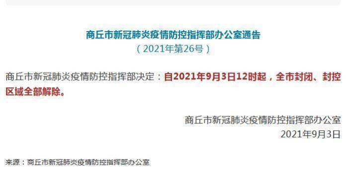 商丘疫情到8月12号能解封吗（河南商丘属于中高风险地区吗）
