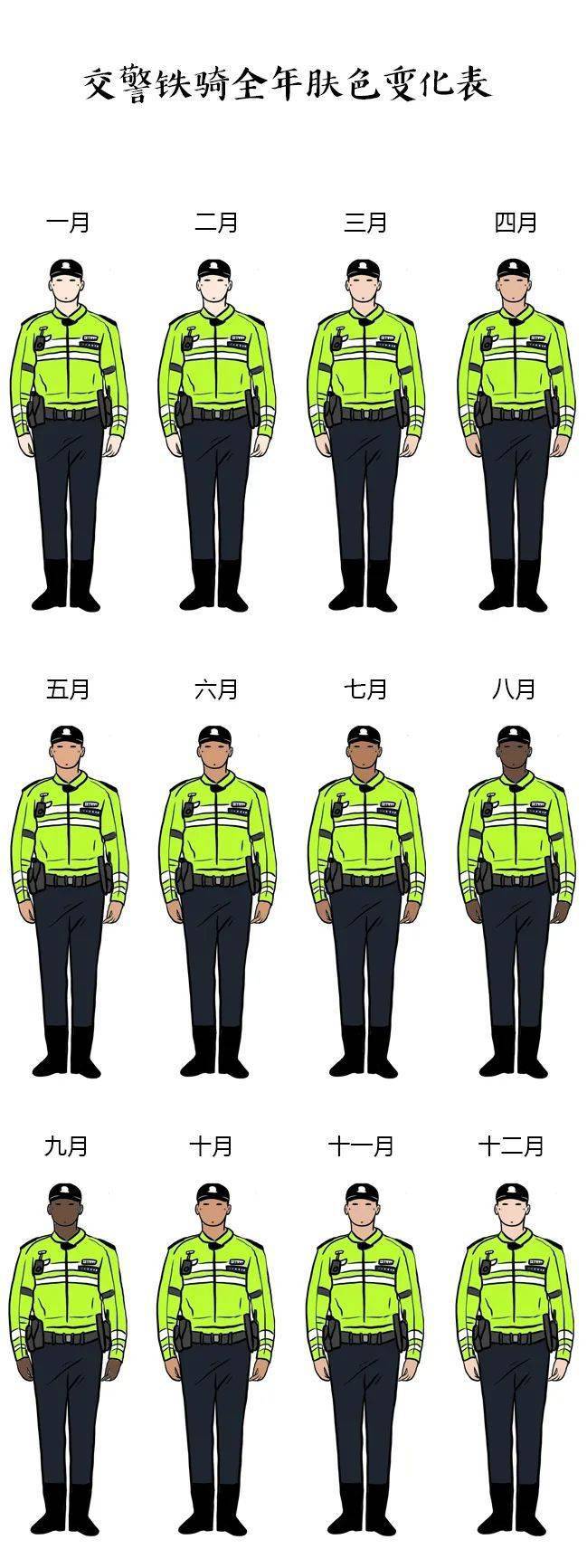 交警制服 颜色图片