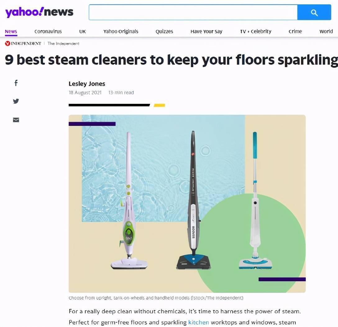 蒸汽拖把排行榜_在英国:海尔智家旗下Hoover蒸汽拖把获评“2021年全能”