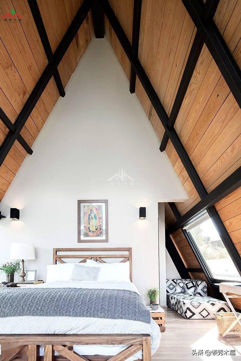 如果你喜欢三角形木屋那么别错过这两款钢木结合的现代风格三角屋