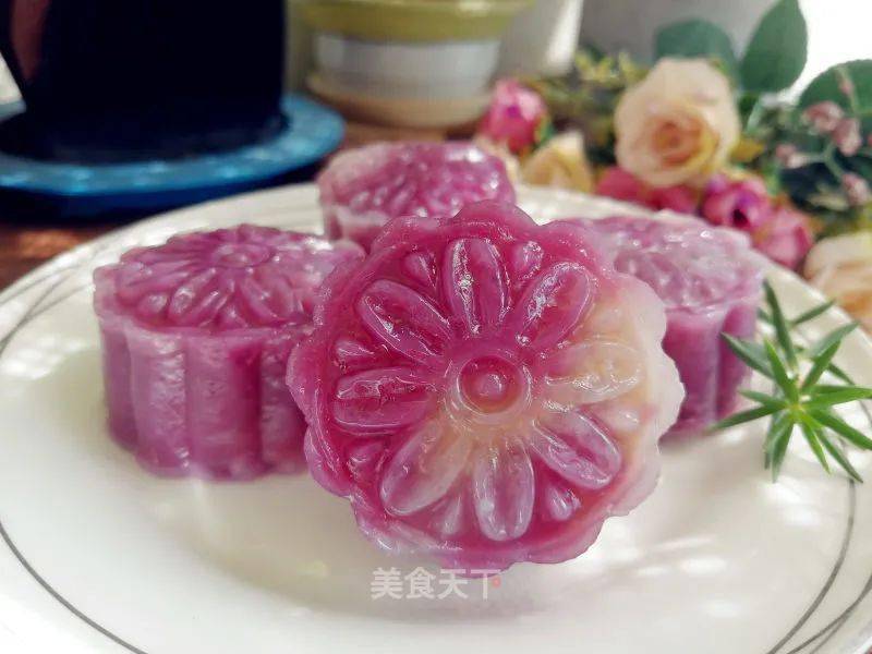 我爱烘焙水晶紫薯山药月饼