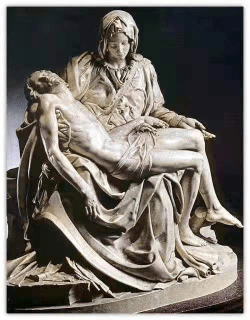 米开朗基罗哀悼雕塑图片
