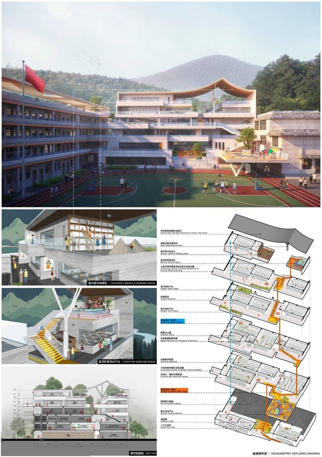 桑植县希望小学建筑设计竞赛获奖作品_教育
