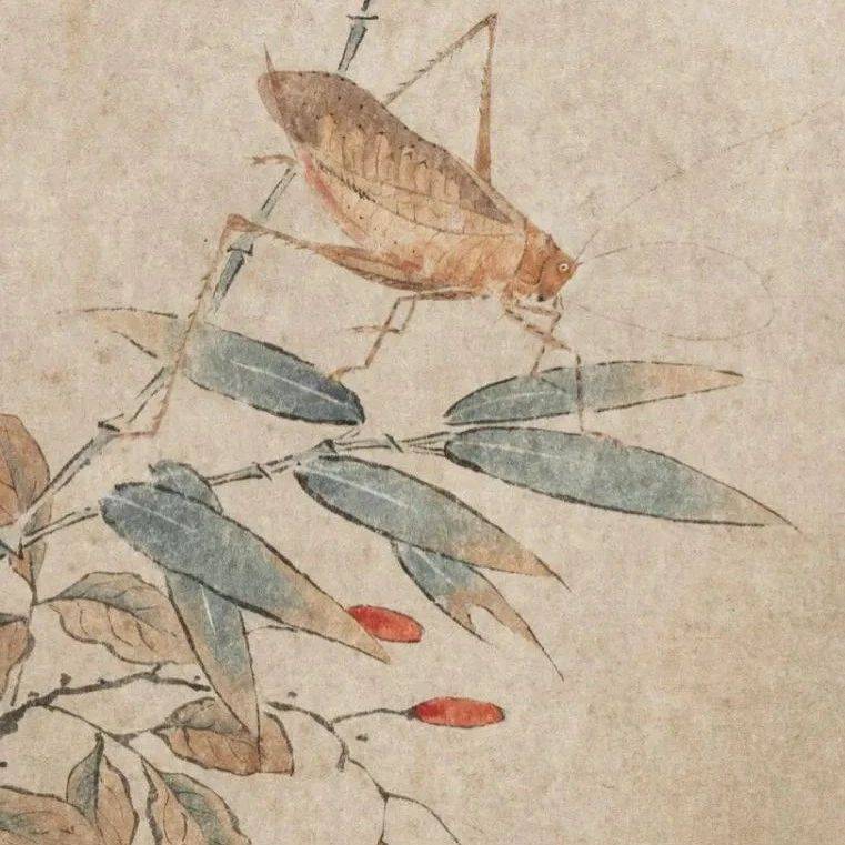 欣赏 | 看看宋末元初钱选的草虫图 幽静雅丽 气定神闲_工笔画
