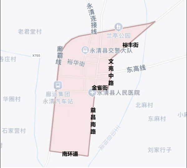 廊坊香河限行区域图图片