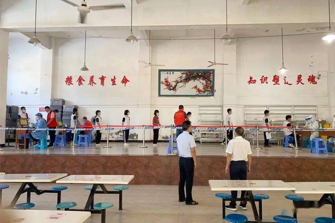 鸿尾中学▲(闽侯六中核酸检测采样现场)闽侯六中▲(学校志愿者做好