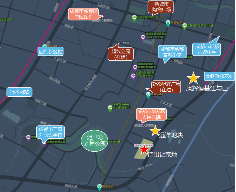 香城中心又有1宗土地入市,周边配套亮点已现_新都区