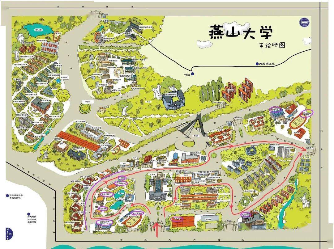 燕山大学地图高清大图图片