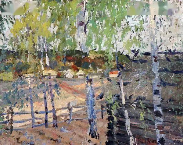 前苏联著名画家列宁勋章获得者尤恩画笔下独具特色的风景