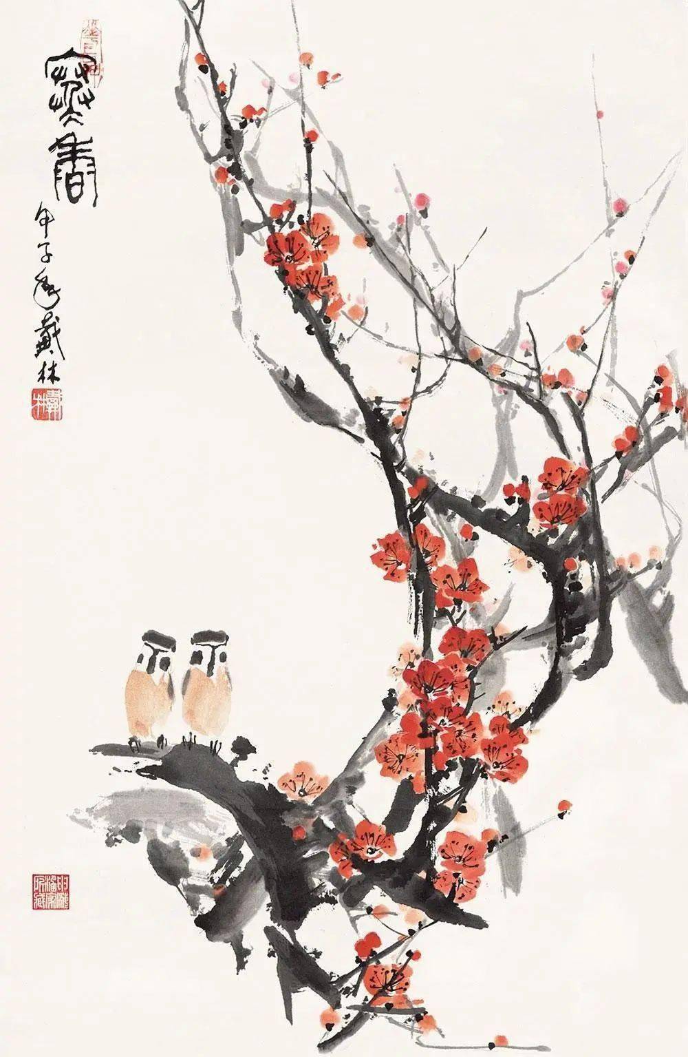 老画家戴林的写意花鸟画