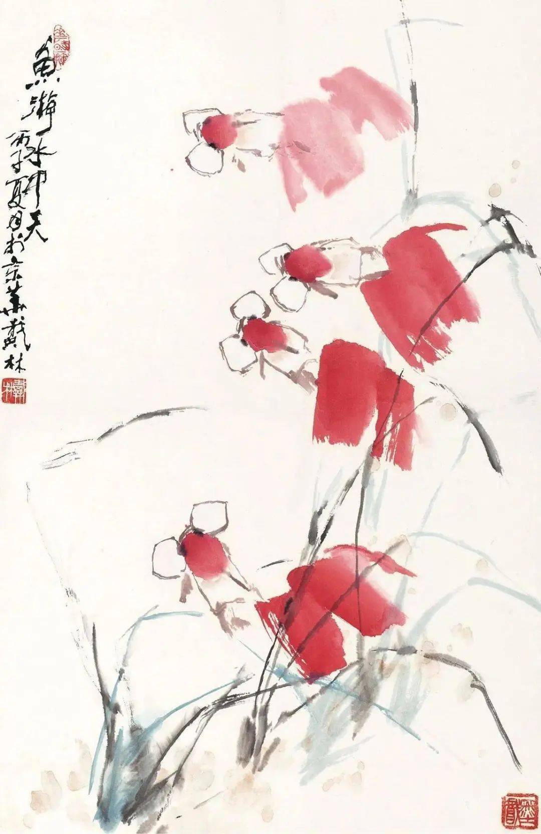 老画家戴林的写意花鸟画